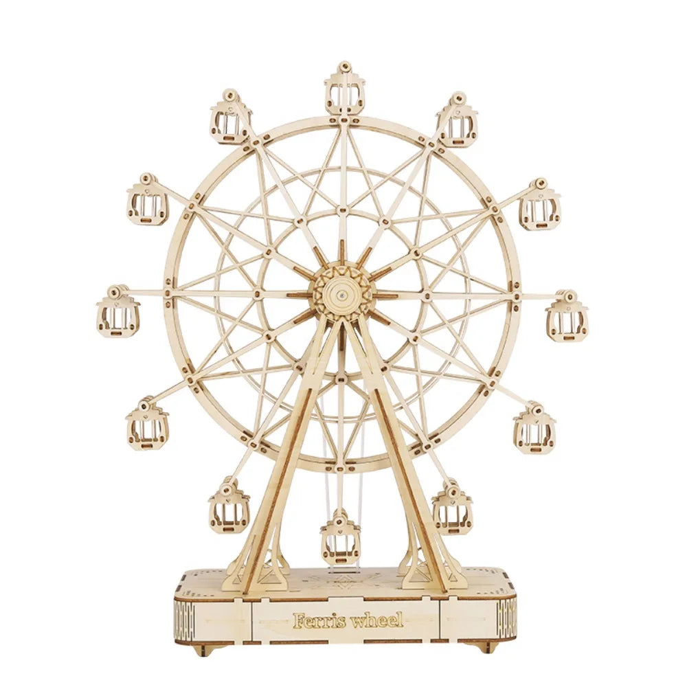 Robotime DIY 3D Wooden Ferris Wheel Model Kit - Fun & Creative Toy