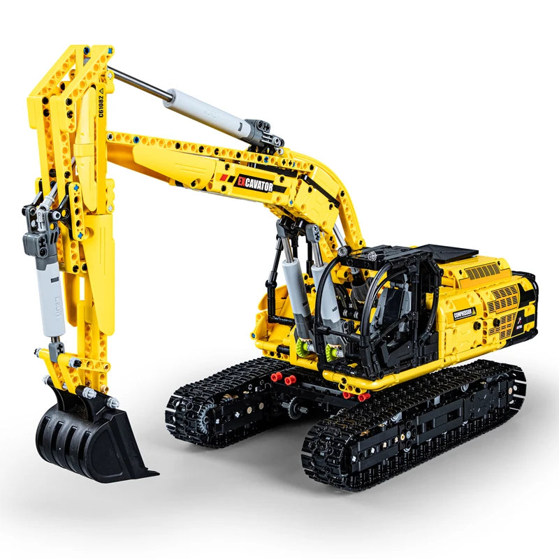 Cada 1702-Piece Remote Control Excavator Building Blocks for Kids