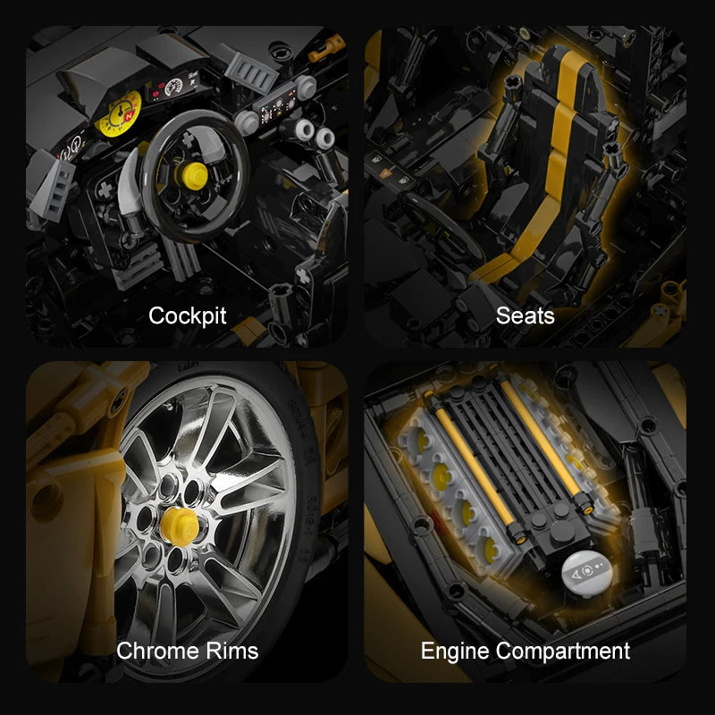 CaDA 3187PCS Remote Control Drift Racing Car Building Blocks Set