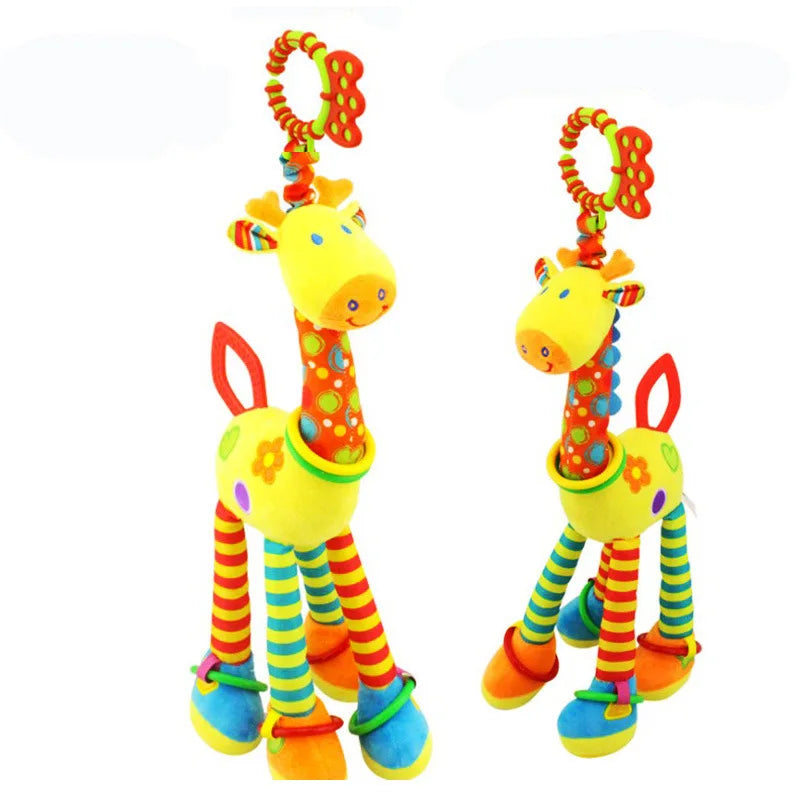 Cute Plush Giraffe Infant Rattle with Teether - Perfect Baby Gift