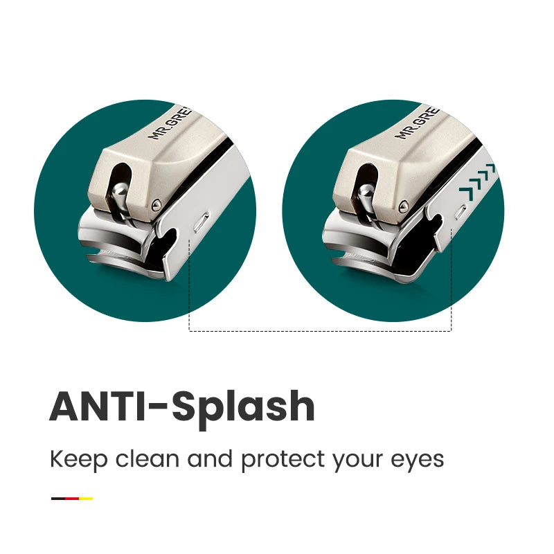 MR.GREEN Ergonomic Anti-Splash Nail Clippers – Ultimate Manicure Tool