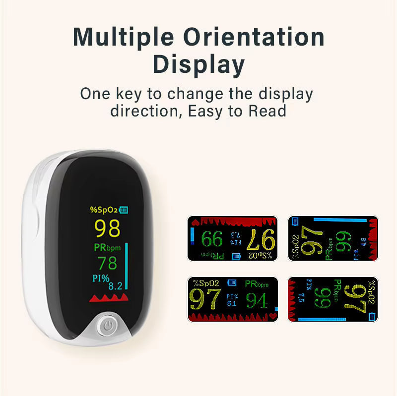 Finger Pulse Oximeter - Accurate Blood Oxygen & Heart Rate Monitor