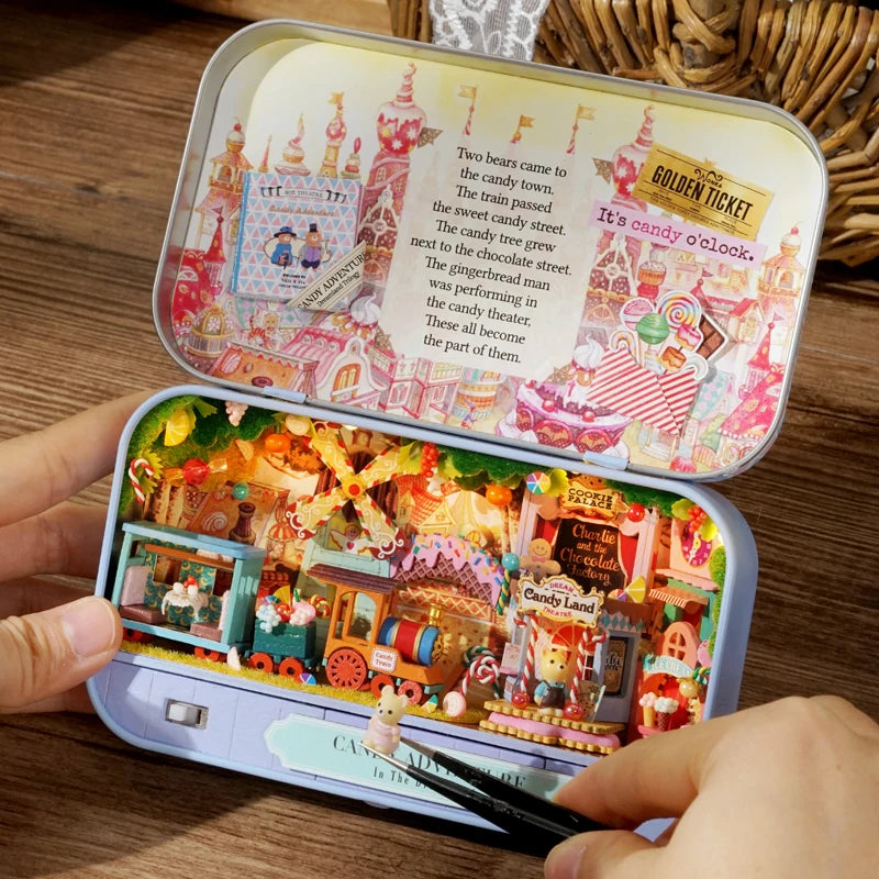CUTEBEE DIY Dollhouse Kit - Creative Miniature Fun for Kids