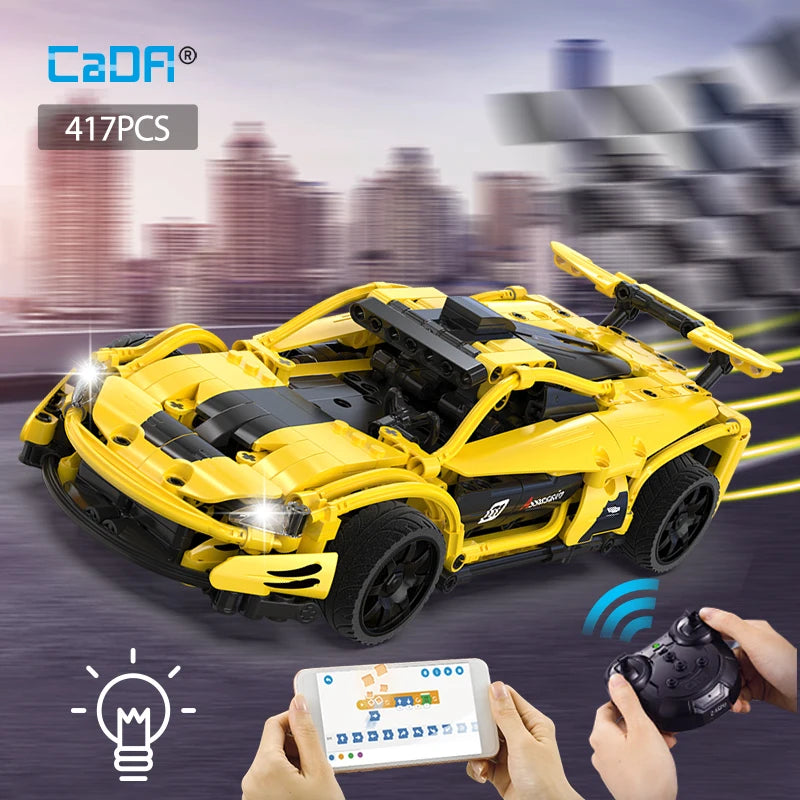 Cada 417-Piece Remote Control Racing Car Building Set for Kids