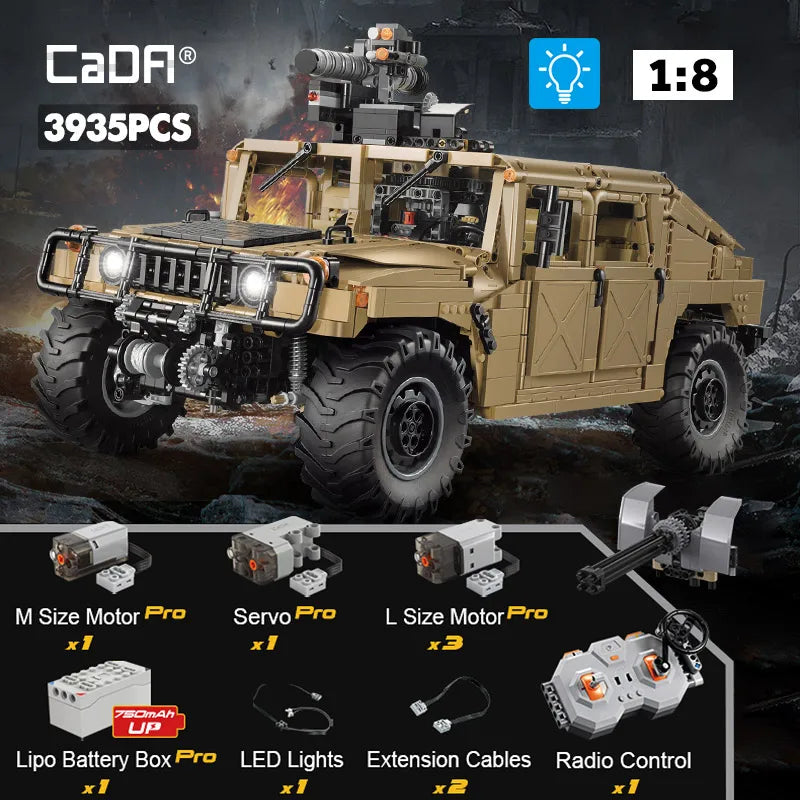 CaDA 3935Pcs Off-Road Remote Control SUV Building Blocks Toy