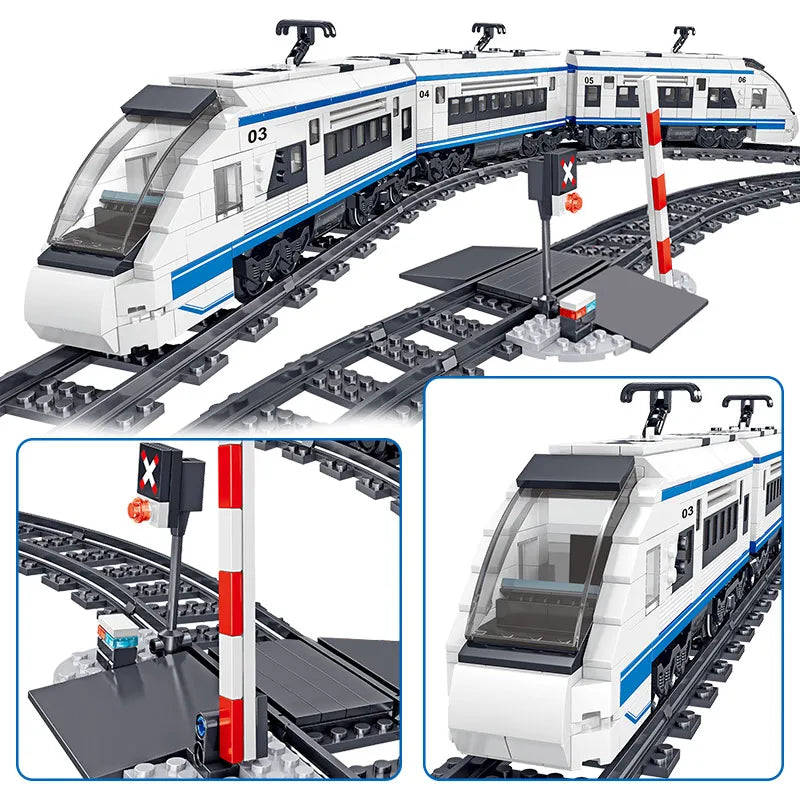 Electric Harmony Rail RC Train Set - 941-Piece Building Blocks