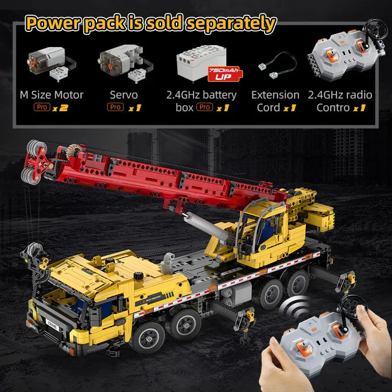 CaDA Remote Control Mobile Crane Building Blocks Set for Kids