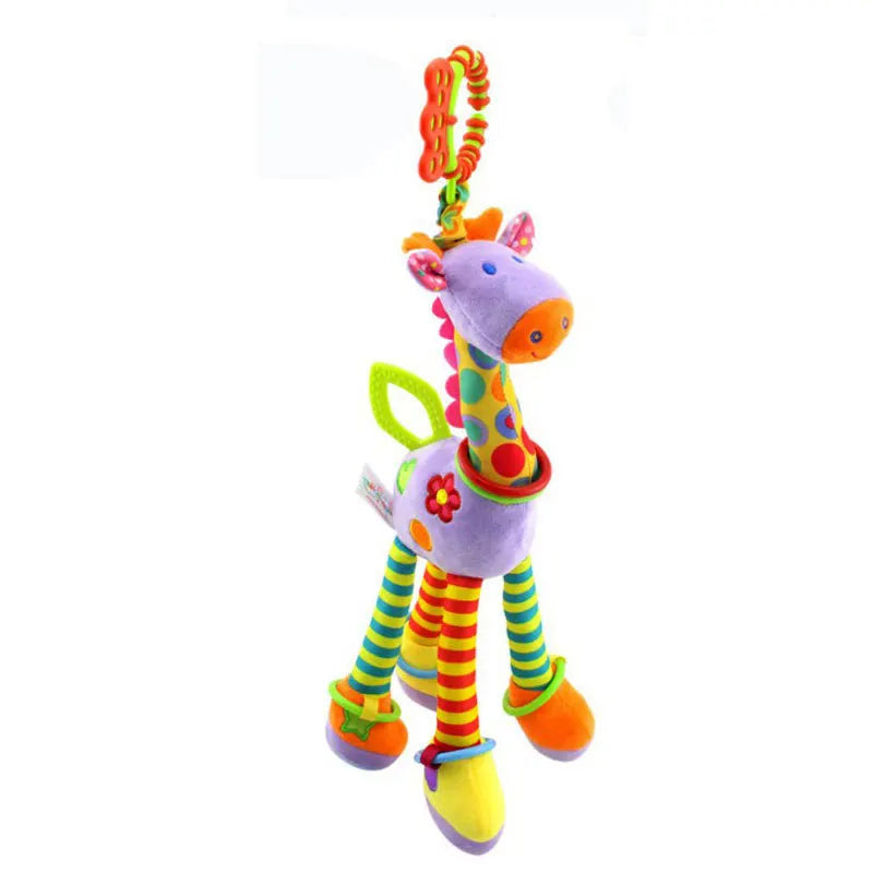 Cute Plush Giraffe Infant Rattle with Teether - Perfect Baby Gift