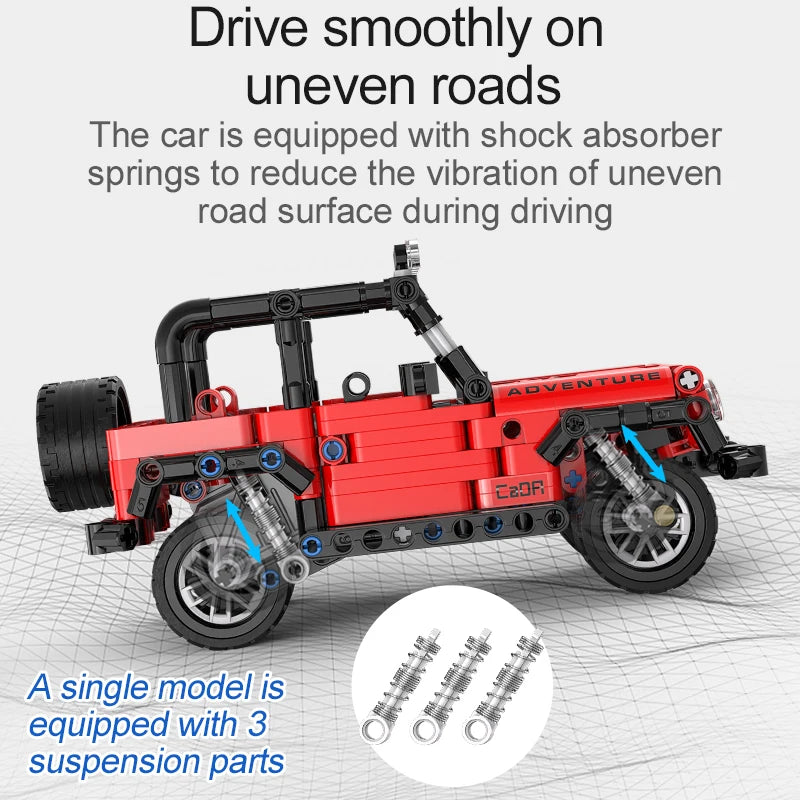 CaDA 317Pcs SUV Off-Road Racing Car Building Blocks for Kids