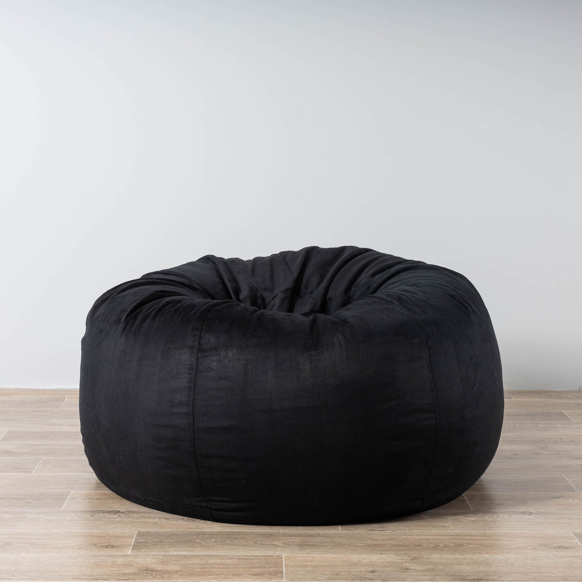 Luxurious Black Faux Fur Bean Bag – Plush Comfort & Style