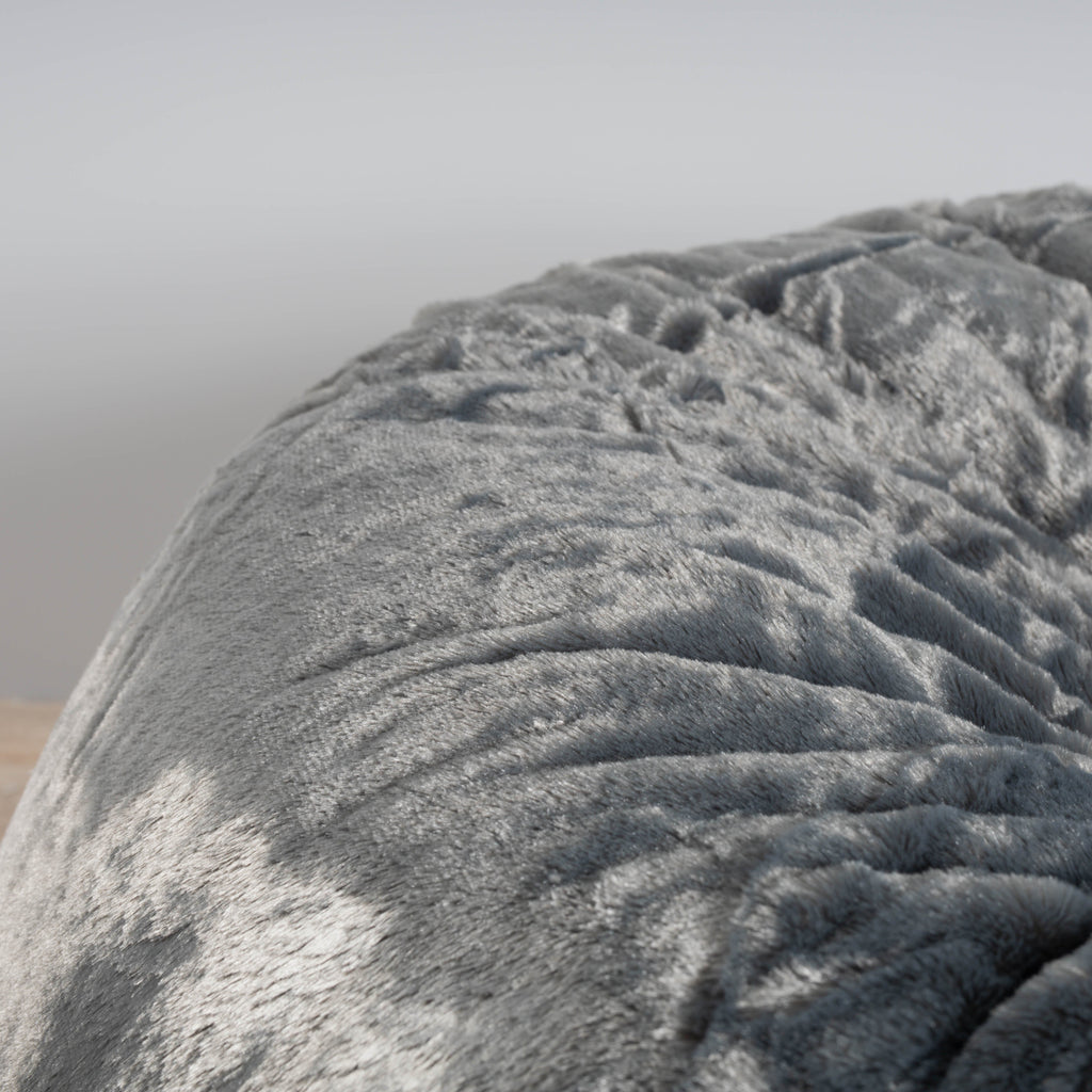 Charcoal Cloud Plush Fur Bean Bag - Luxurious Comfort & Style