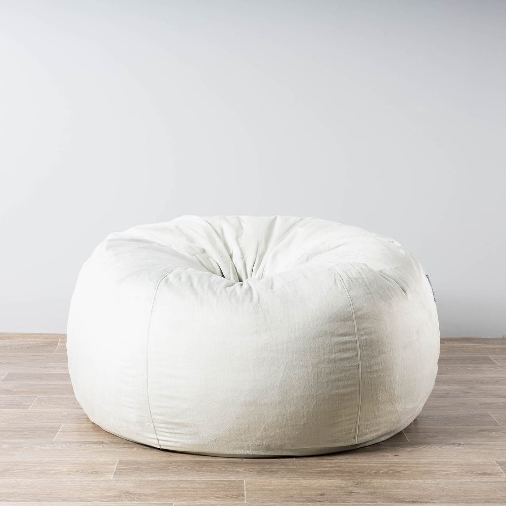 Luxurious White Pierre Fur Bean Bag - Comfort & Style