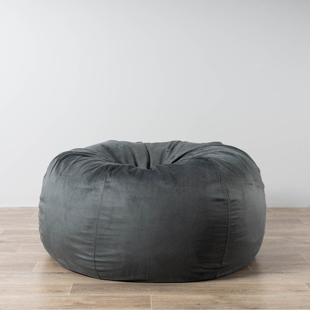 Pierre Fur Charcoal Bean Bag - Stylish Comfort & Easy Care