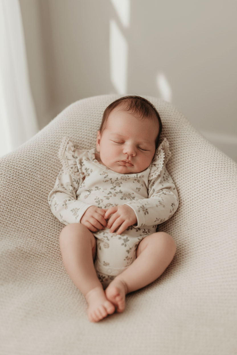 Mamīta Celina Floral Baby Bodysuit - Cozy & Breathable Cotton