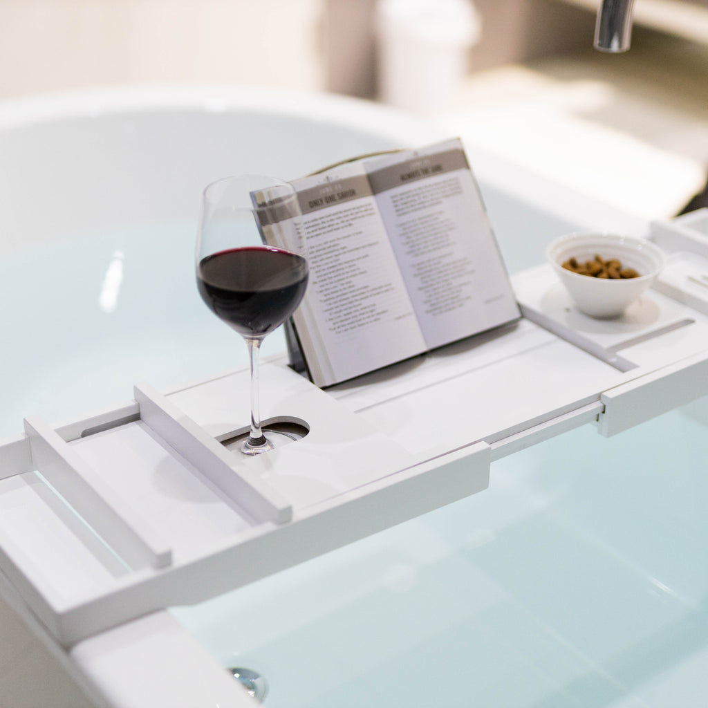 Serenity Bamboo Bath Caddy – Elegant Relaxation Essential