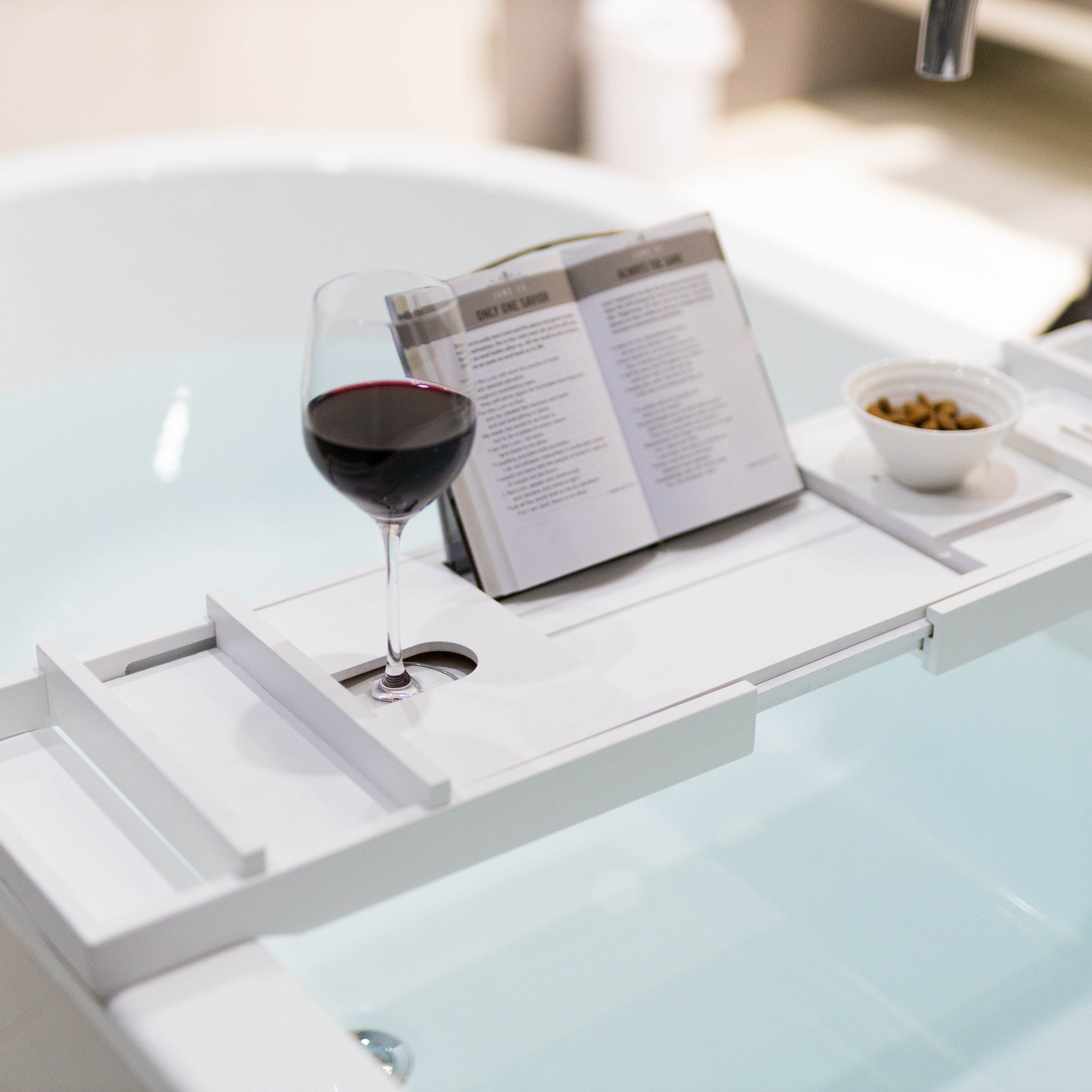 Serenity Bamboo Bath Caddy – Elegant Relaxation Essential