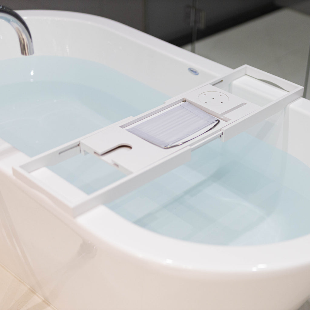 Serenity Bamboo Bath Caddy – Elegant Relaxation Essential