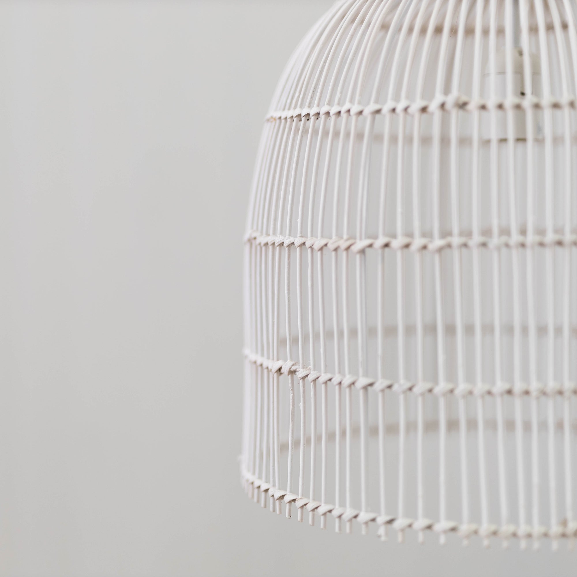 Siena Whitewash Rattan Cane Pendant Light – Bohemian & Modern Style
