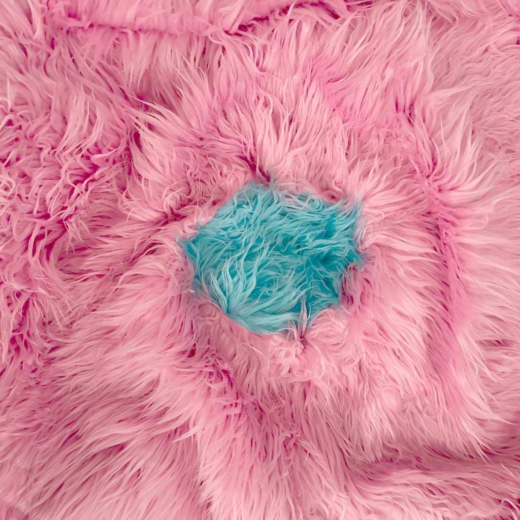 Lush Rainbow Ombre Faux Fur Bean Bag - Fun & Cozy Seating