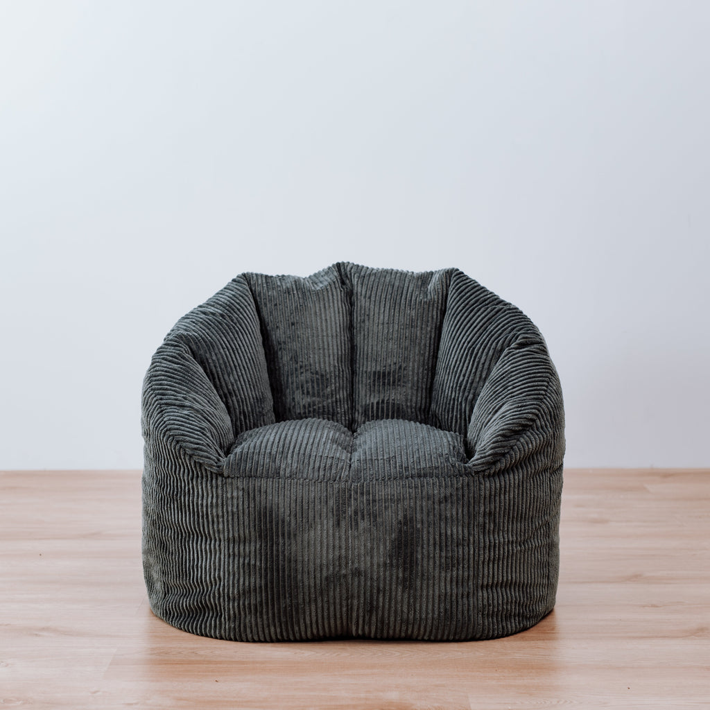 Charcoal Corduroy Tub Chair Bean Bag Cover - Comfortable & Stylish