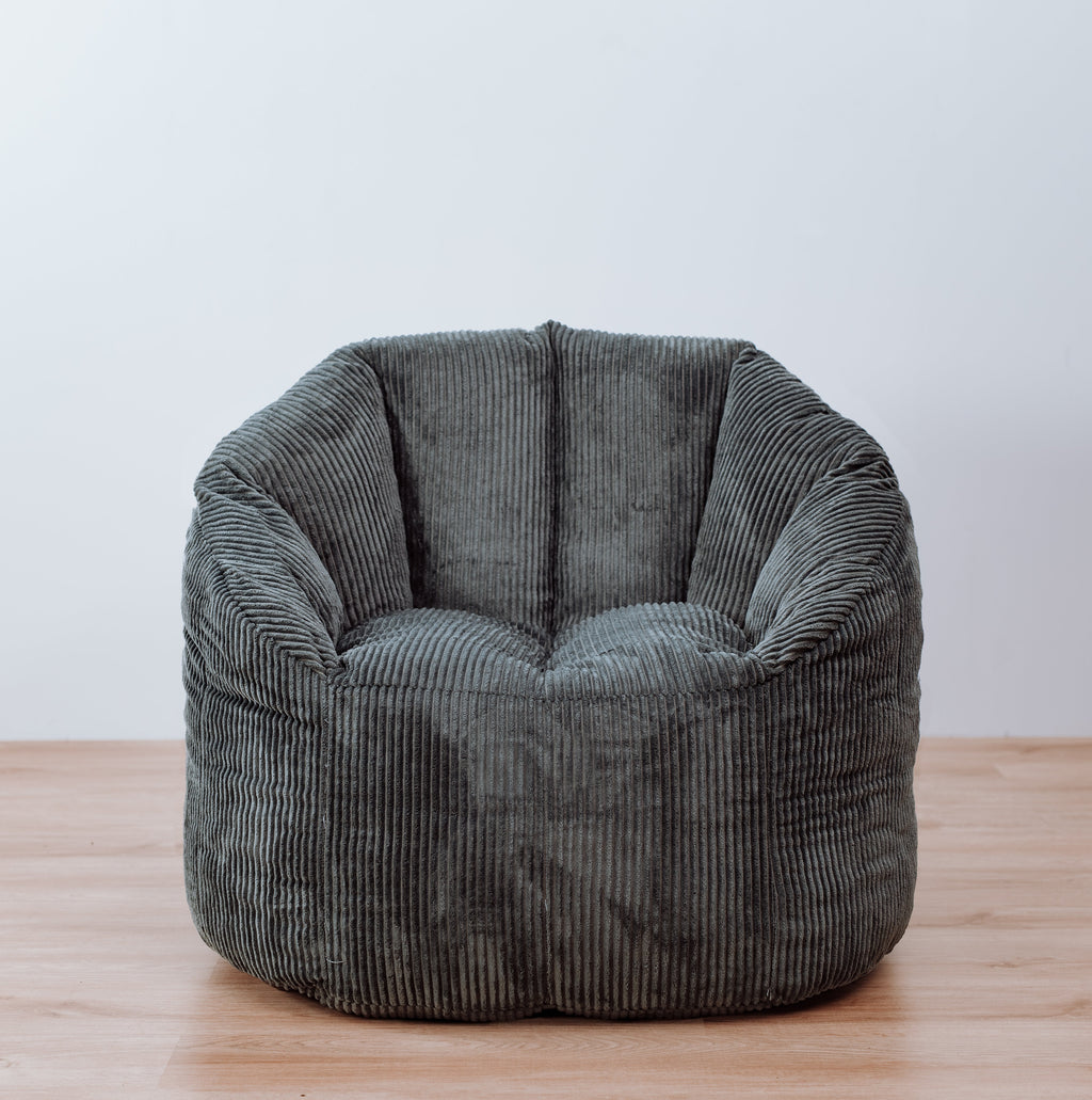 Charcoal Corduroy Tub Chair Bean Bag Cover - Comfortable & Stylish