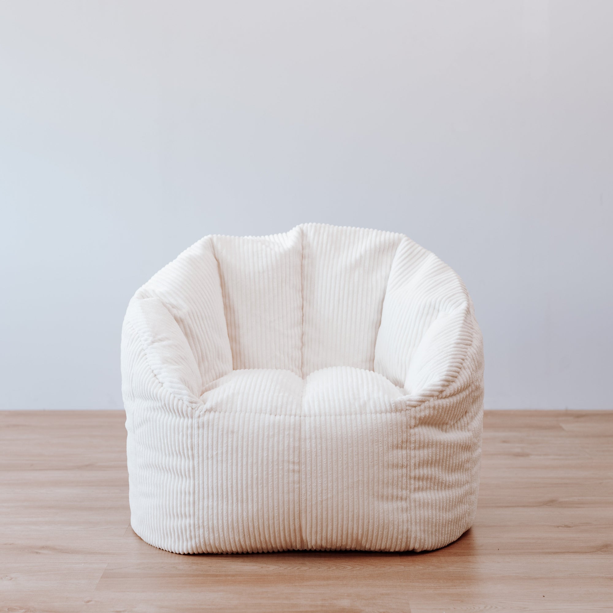 Ivory Corduroy Tub Chair Bean Bag Cover - Stylish & Cozy Seating