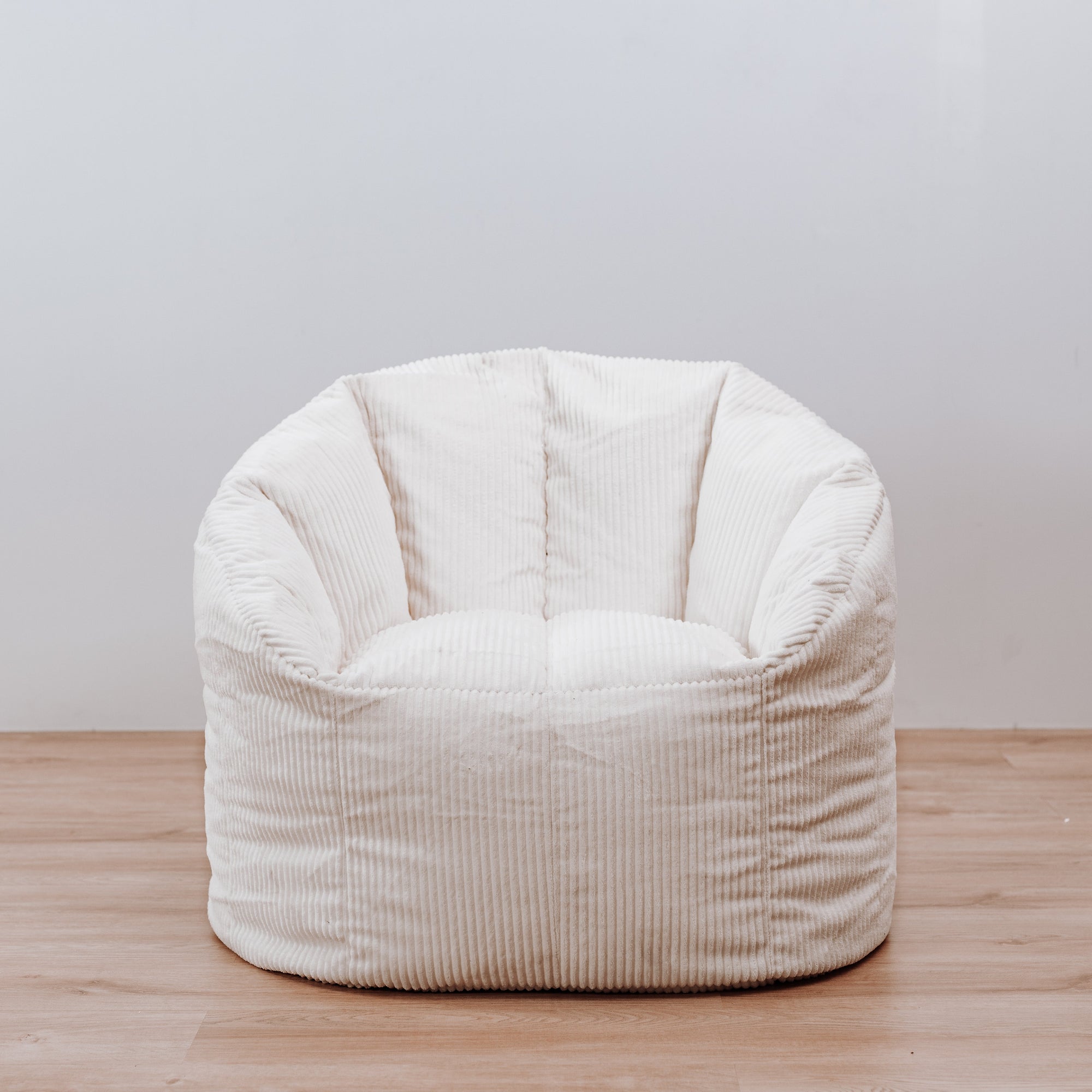 Ivory Corduroy Tub Chair Bean Bag Cover - Stylish & Cozy Seating
