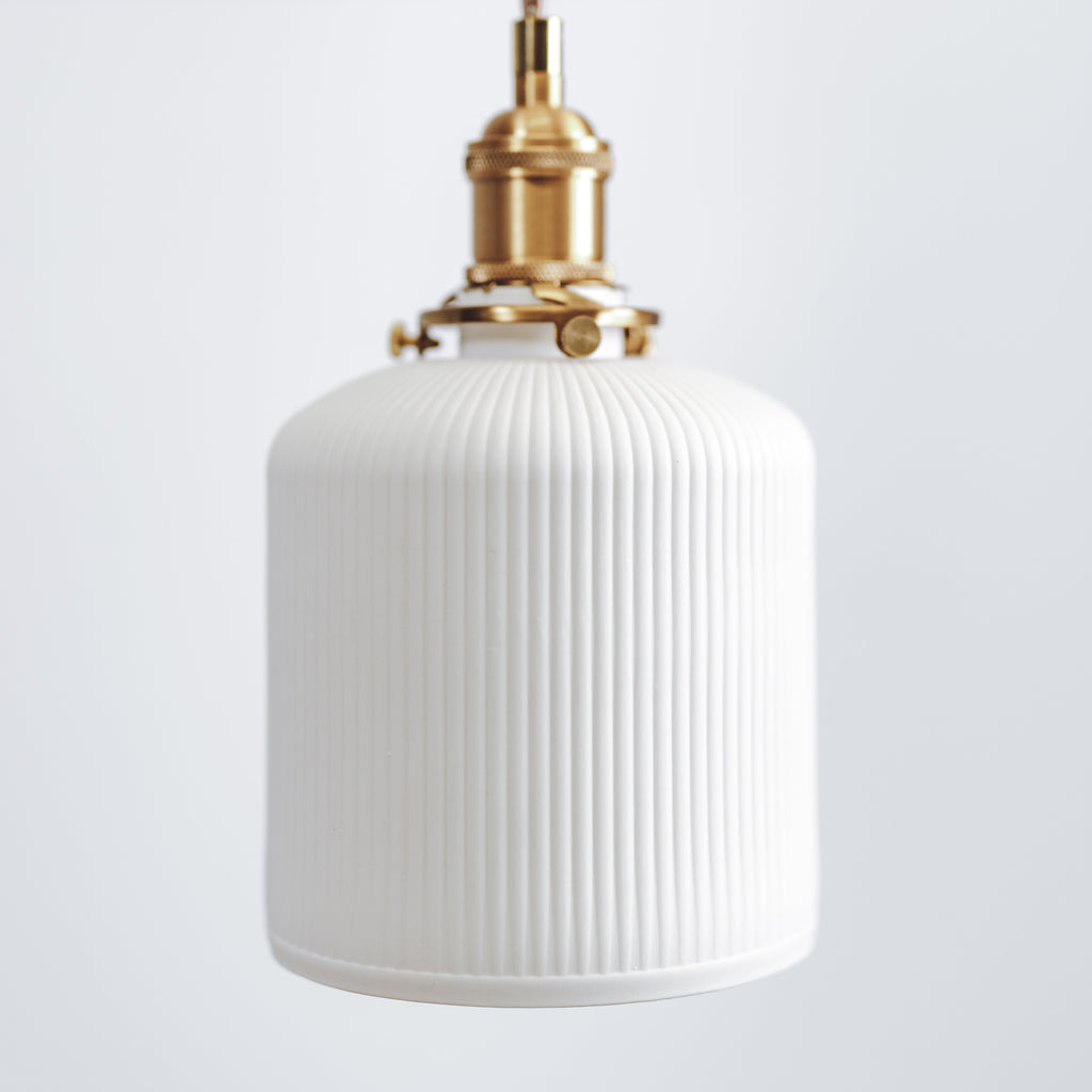 Gloria Ceramic Pleated Pendant Light - Modern Vintage Design