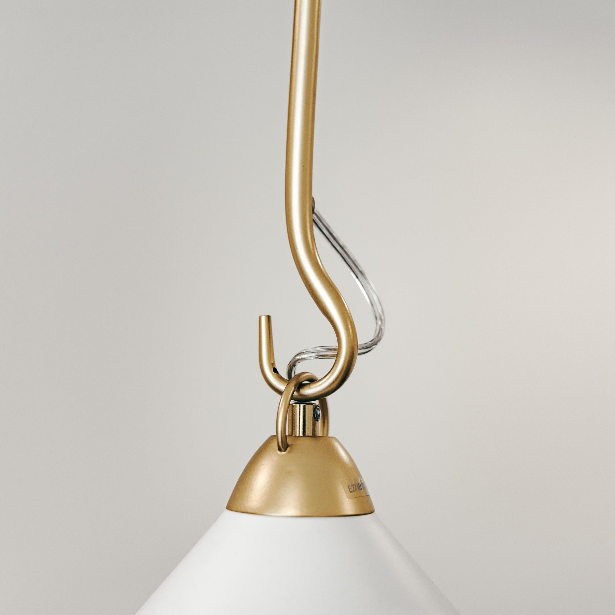Bailey Gold & White Metal Cone Pendant Light - Modern Design