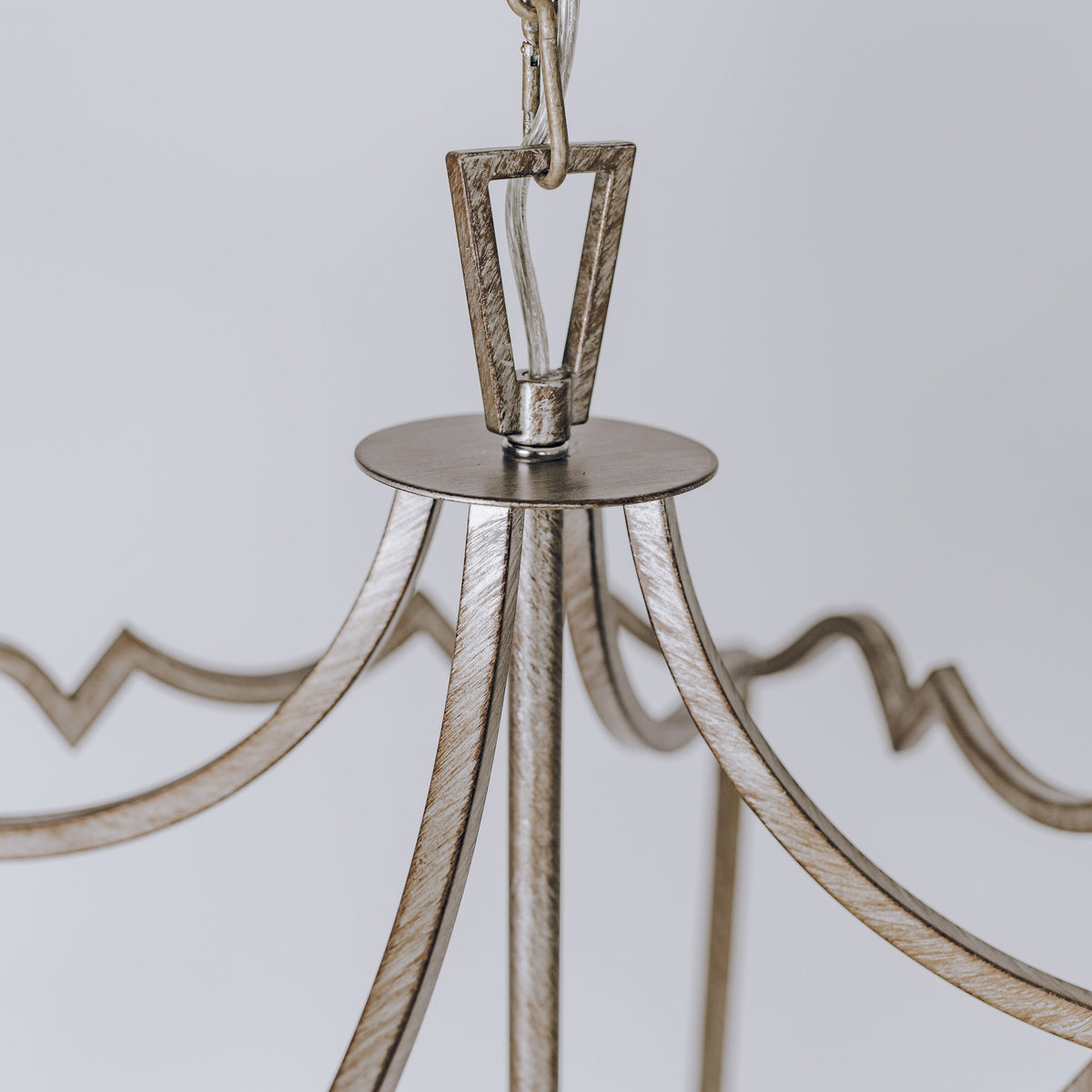 Palazzo Modern Detailed Box Frame Lantern Pendant Light - Brushed Champagne