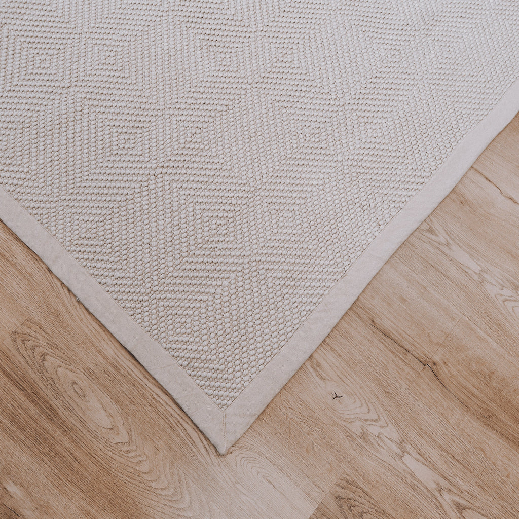 Janna Handwoven Eco-Friendly Floor Rug in Natural Tones