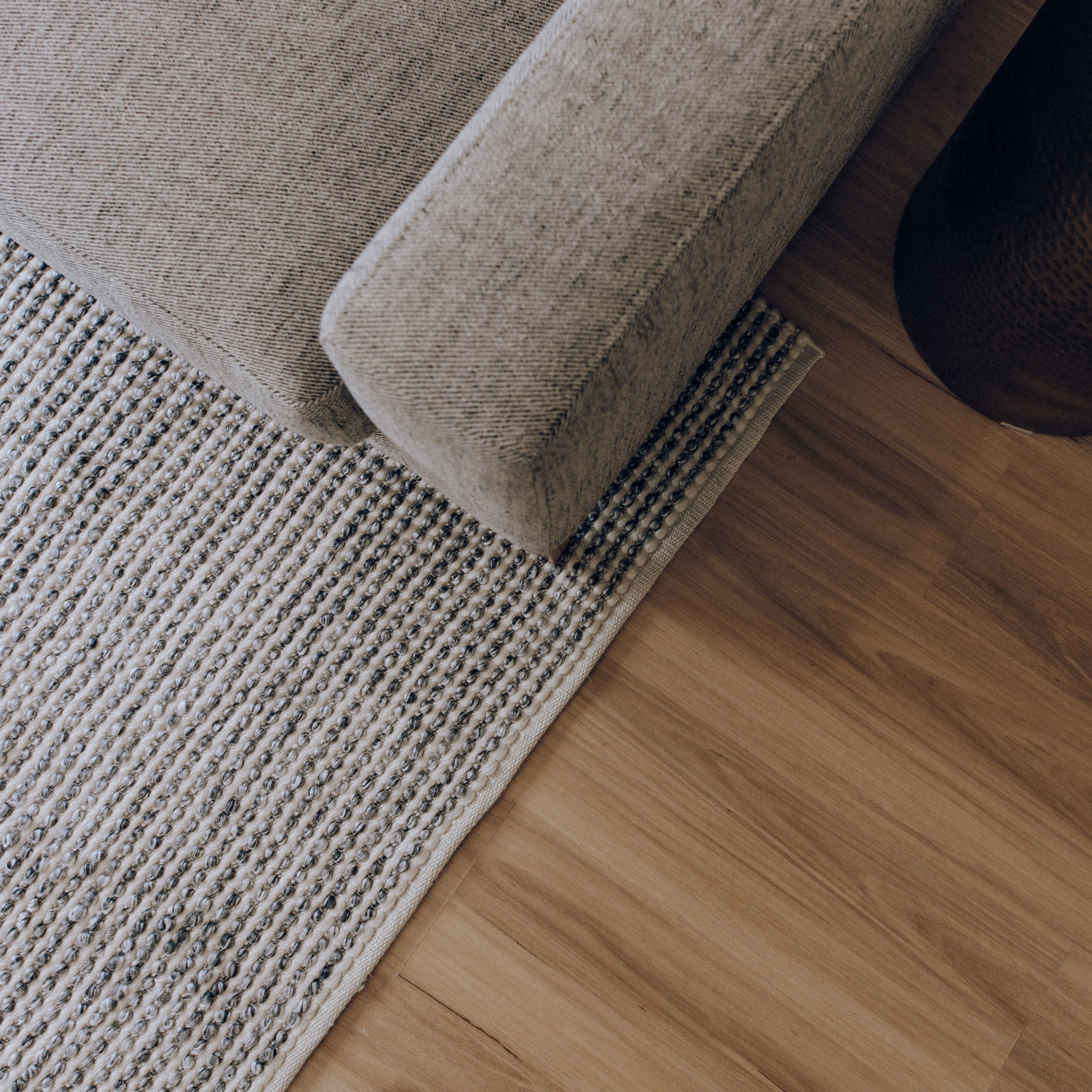 Missy Handwoven Grey Floor Rug - Eco-Friendly & Cozy