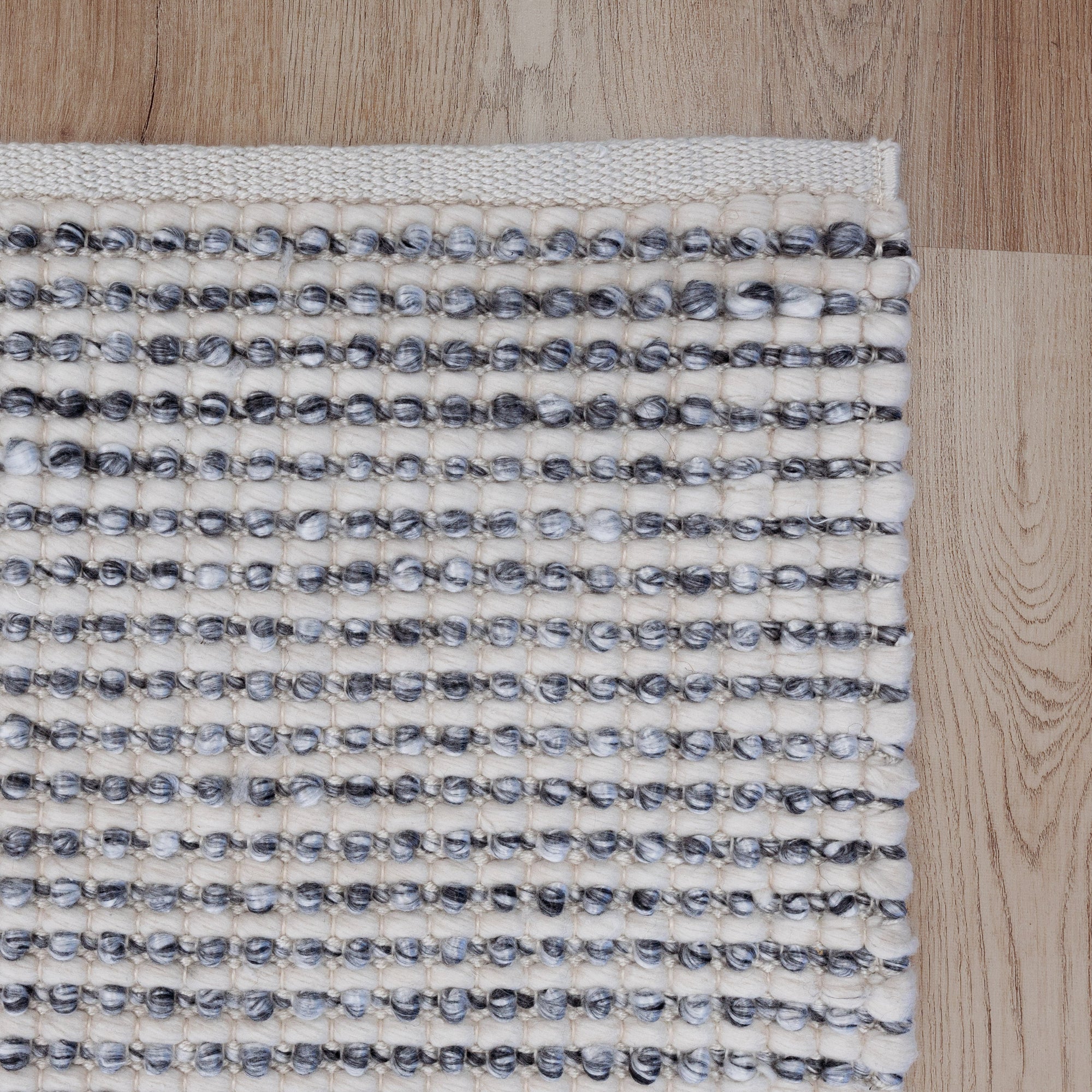Missy Handwoven Grey Floor Rug - Eco-Friendly & Cozy