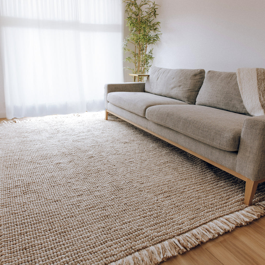 Amora Handwoven Floor Rug - Eco-Friendly Terracotta & Natural Tones