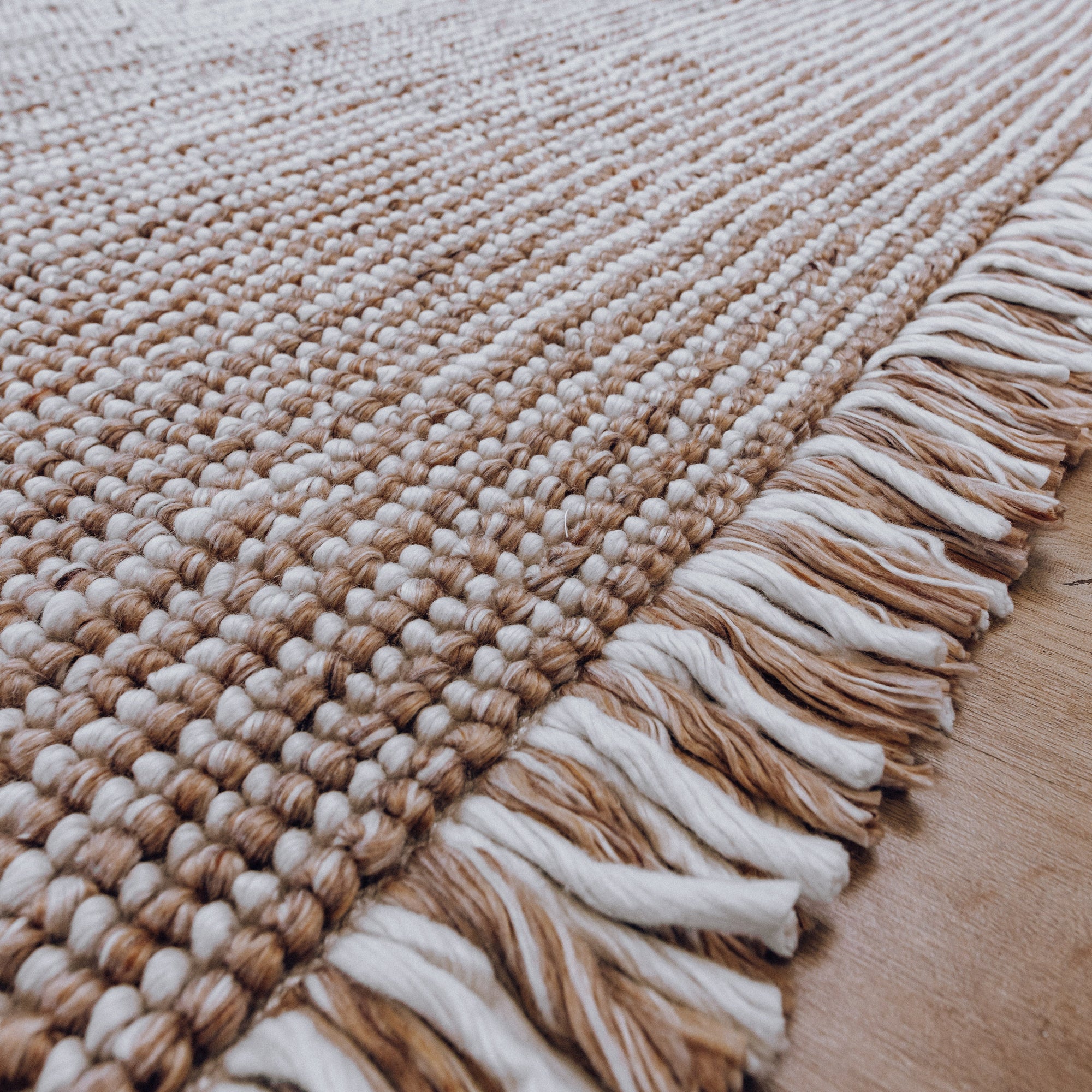 Amora Handwoven Floor Rug - Eco-Friendly Terracotta & Natural Tones