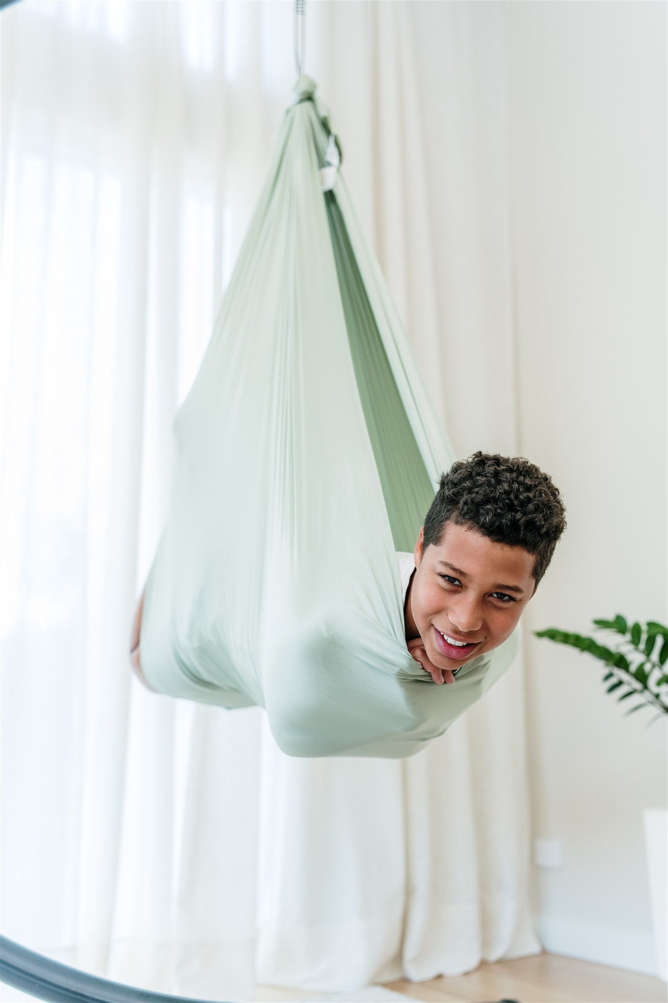 Cozy Cocoon Therapy Swing for Kids - Sage - Enhance Sensory Play