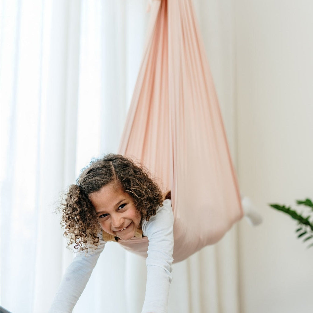 Soft Pink Therapy Swing Cozy Cocoon - Enhance Motor Skills