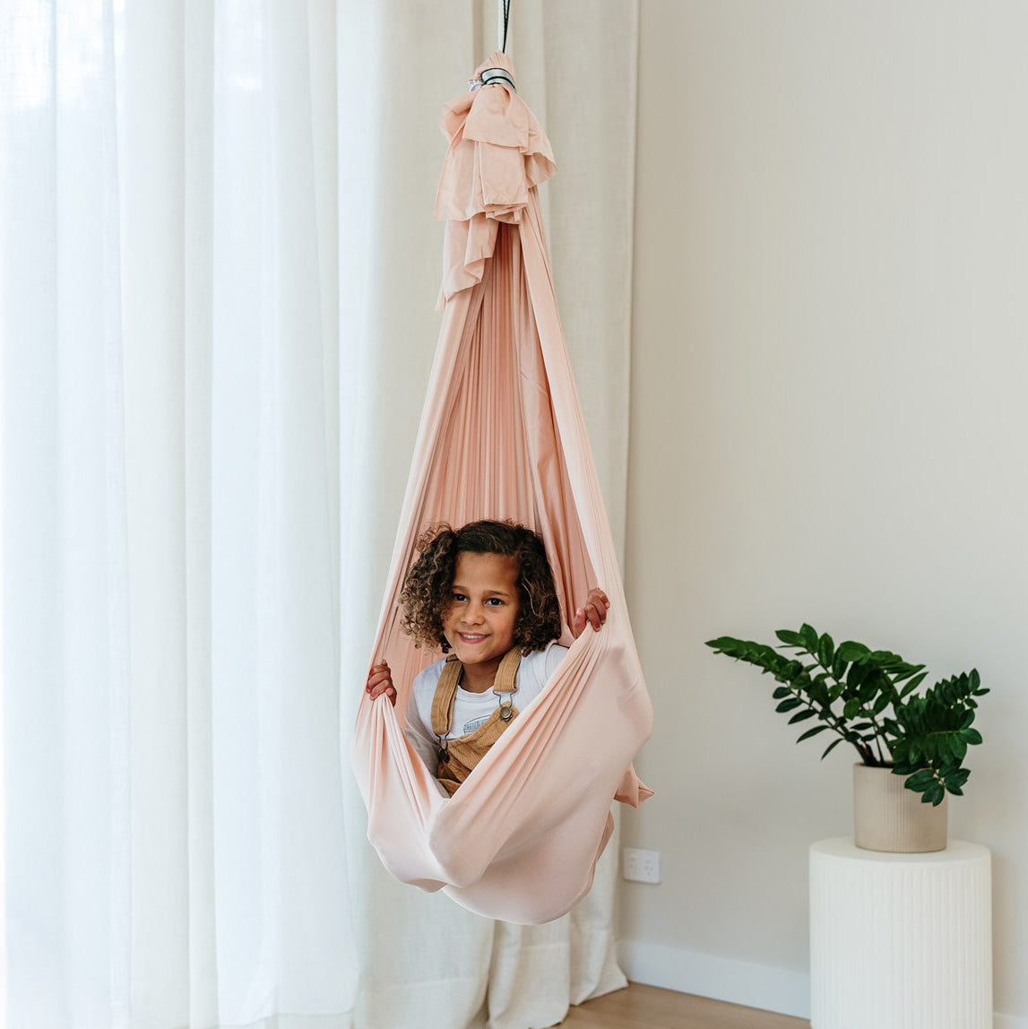 Soft Pink Therapy Swing Cozy Cocoon - Enhance Motor Skills