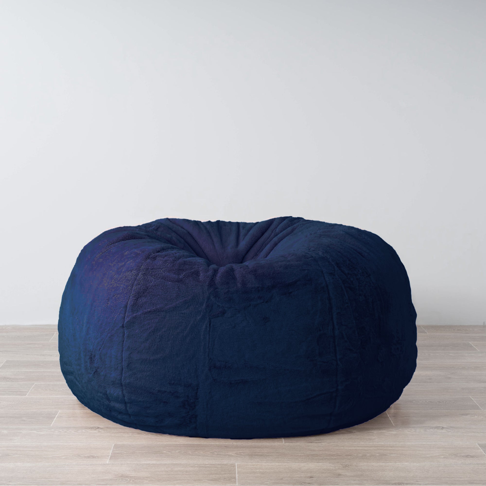 Luxury Navy Blue Cloud Plush Fur Bean Bag for Ultimate Comfort