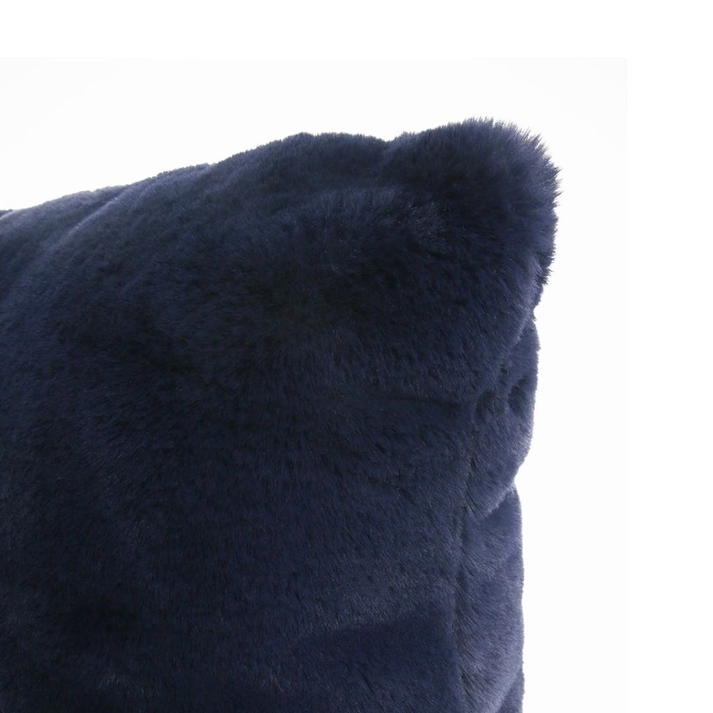 Luxurious Navy Cloud Plush Cushion Cover with Insert - Soft & Cozy