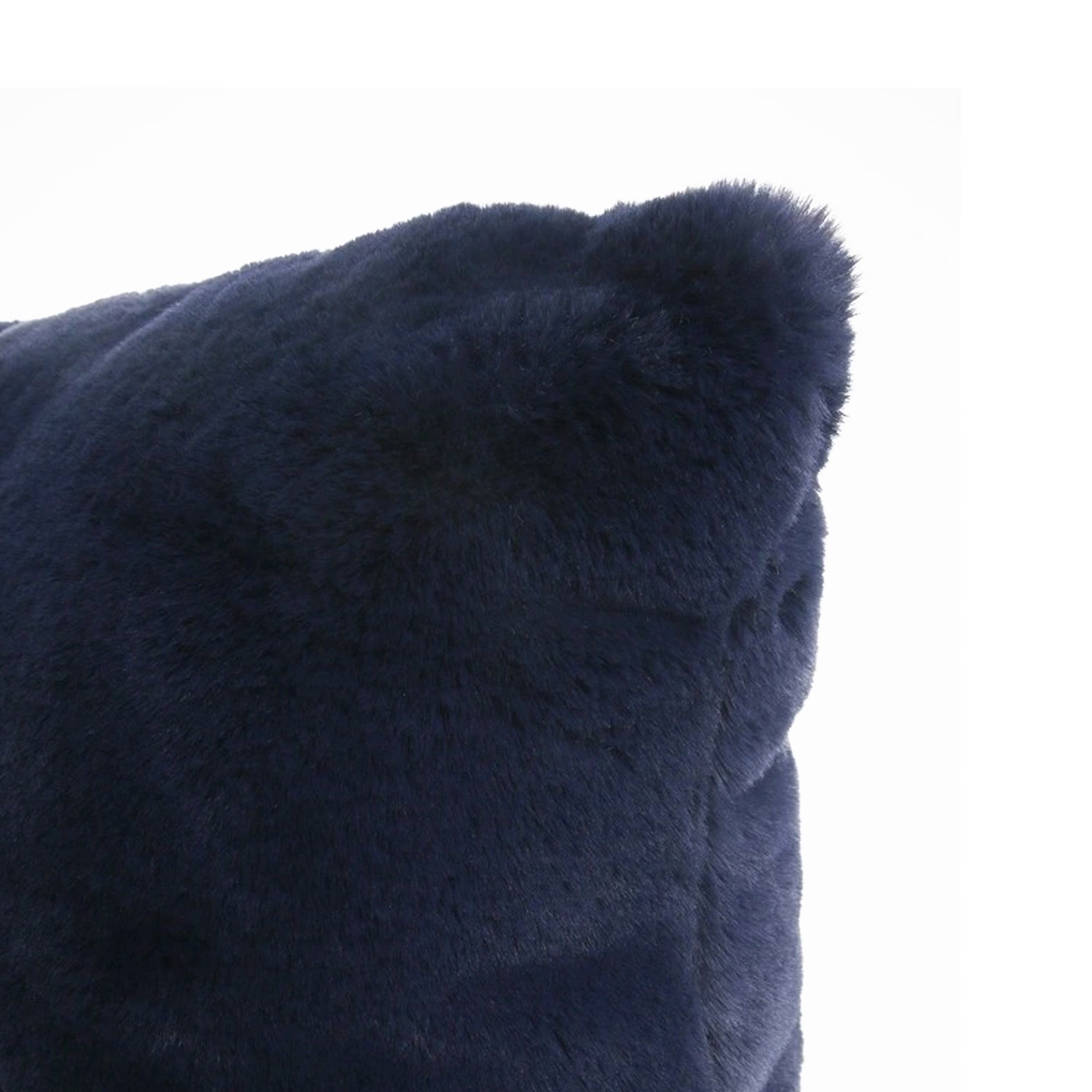 Luxurious Navy Cloud Plush Cushion Cover with Insert - Soft & Cozy