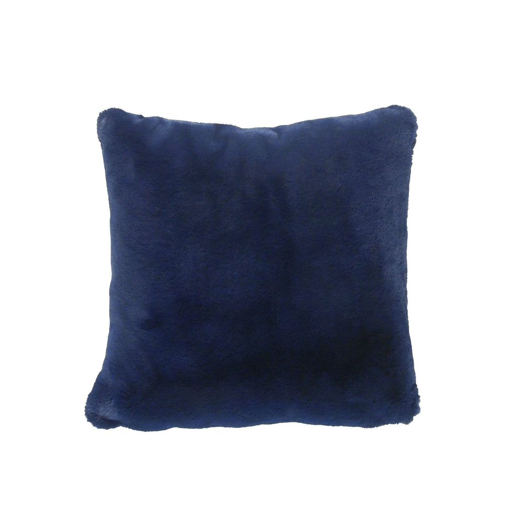Luxurious Navy Cloud Plush Cushion Cover with Insert - Soft & Cozy