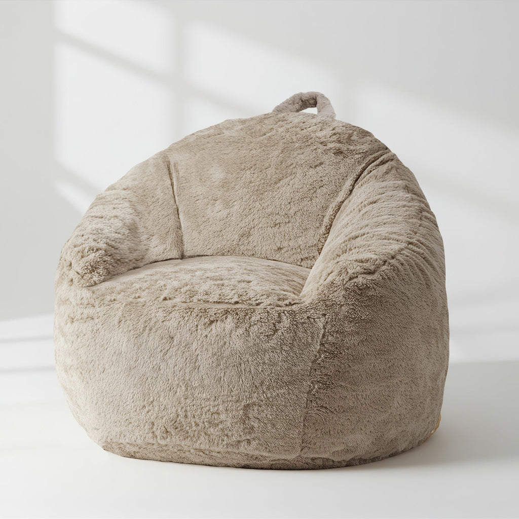 DreamPod® Mini Beanbag Chair - Plush Champagne Latte Comfort