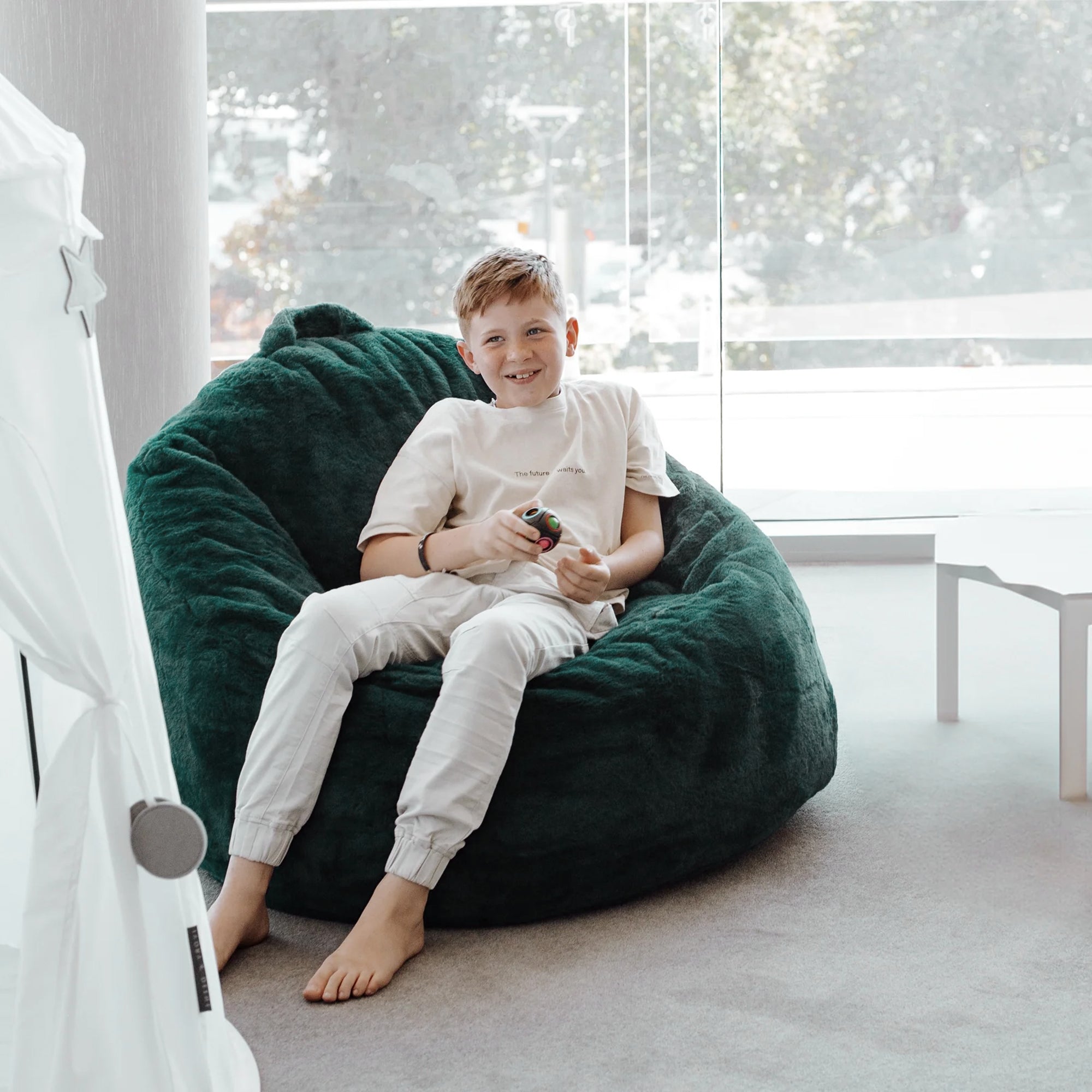 DreamPod® Mini Beanbag Chair - Cozy Emerald Green Comfort