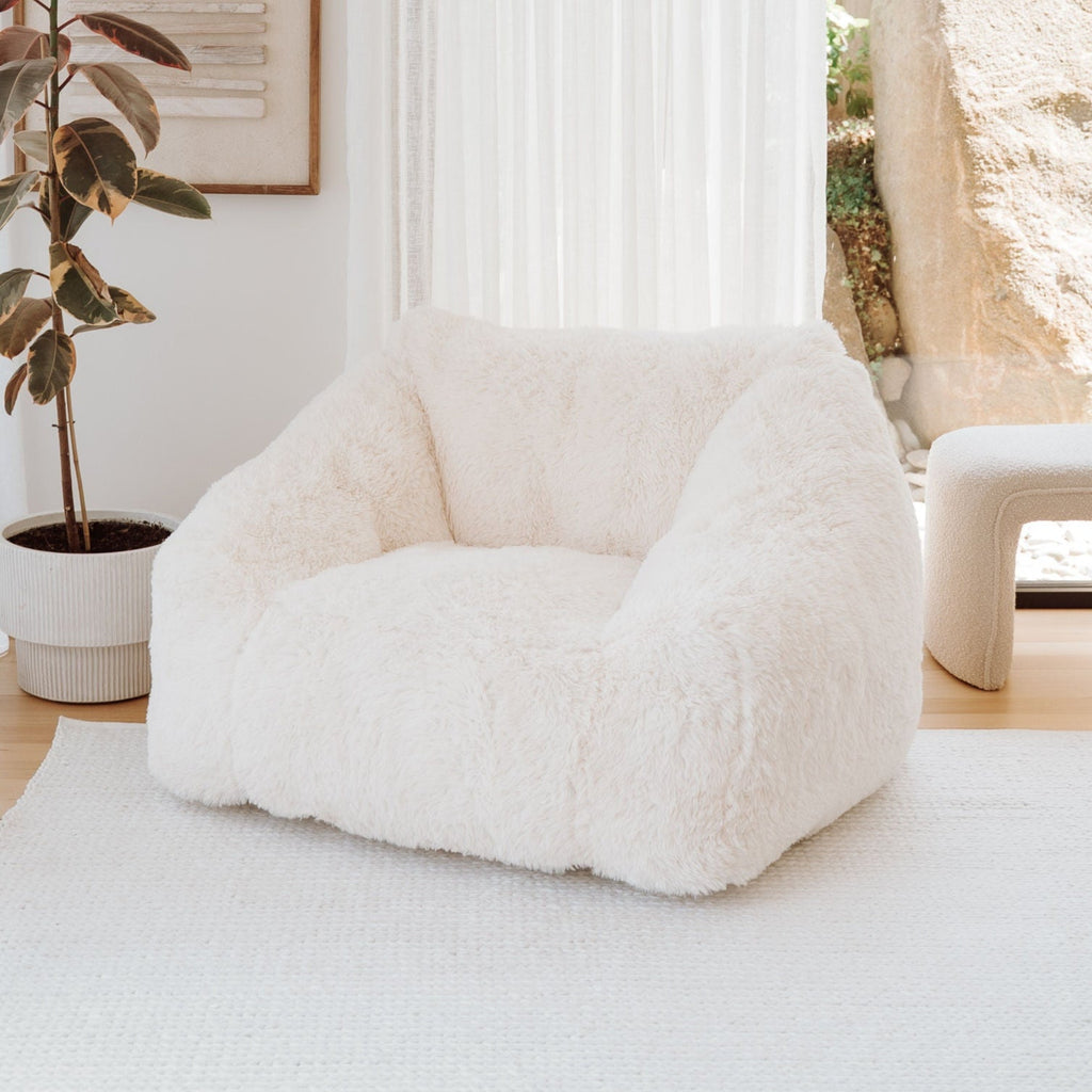 DreamPod® Mello - Plush Cream Bean Bag Chair for Ultimate Comfort