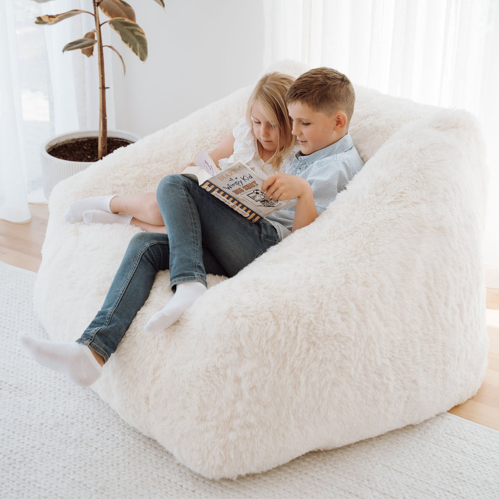 DreamPod® Mello - Plush Cream Bean Bag Chair for Ultimate Comfort