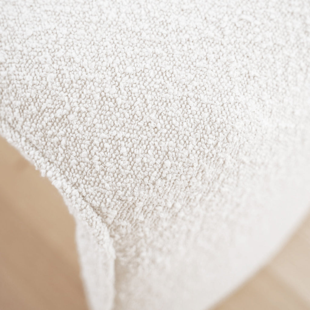 Stylish Denver Boucle Bench Seat in White - Modern Comfort