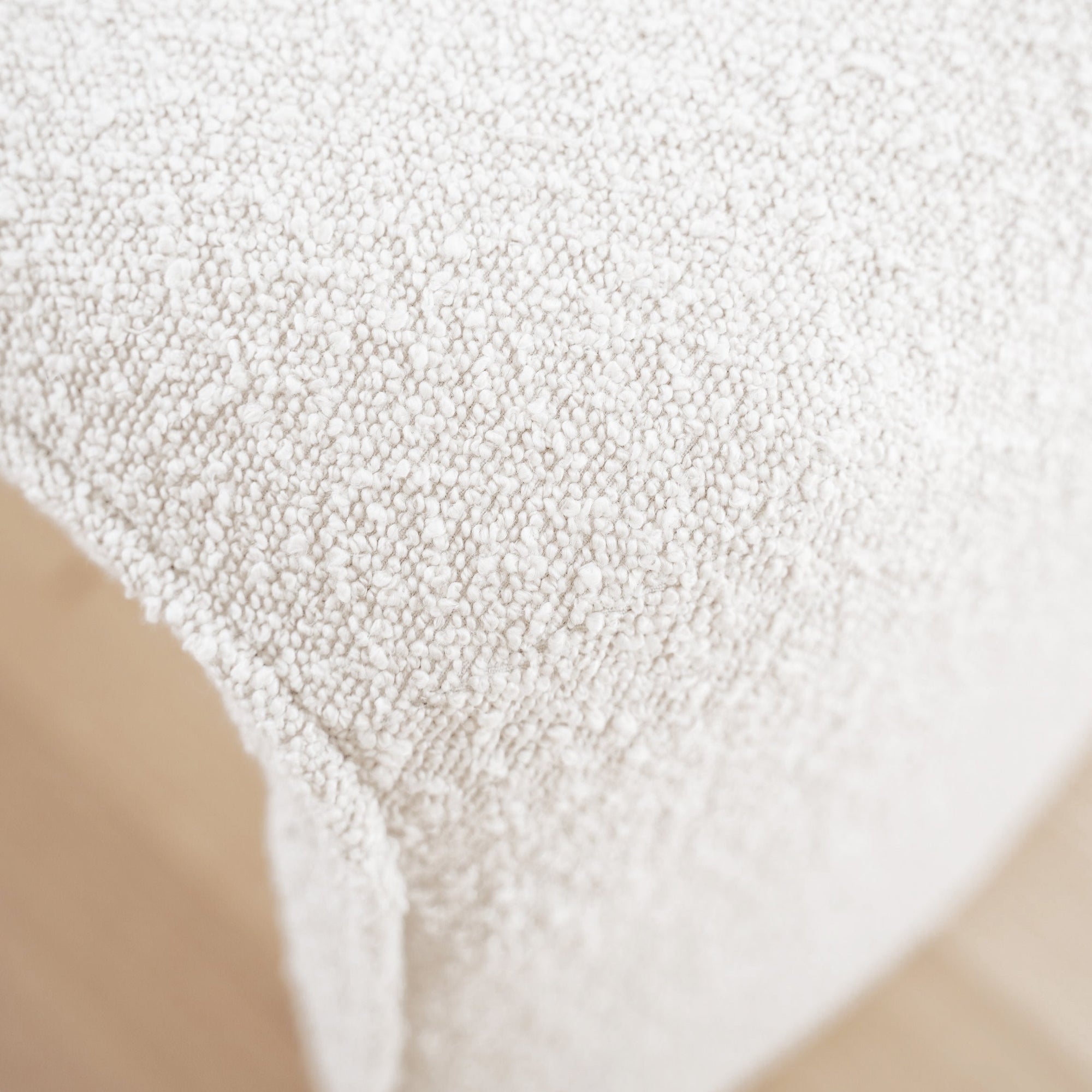 Stylish Denver Boucle Bench Seat in White - Modern Comfort