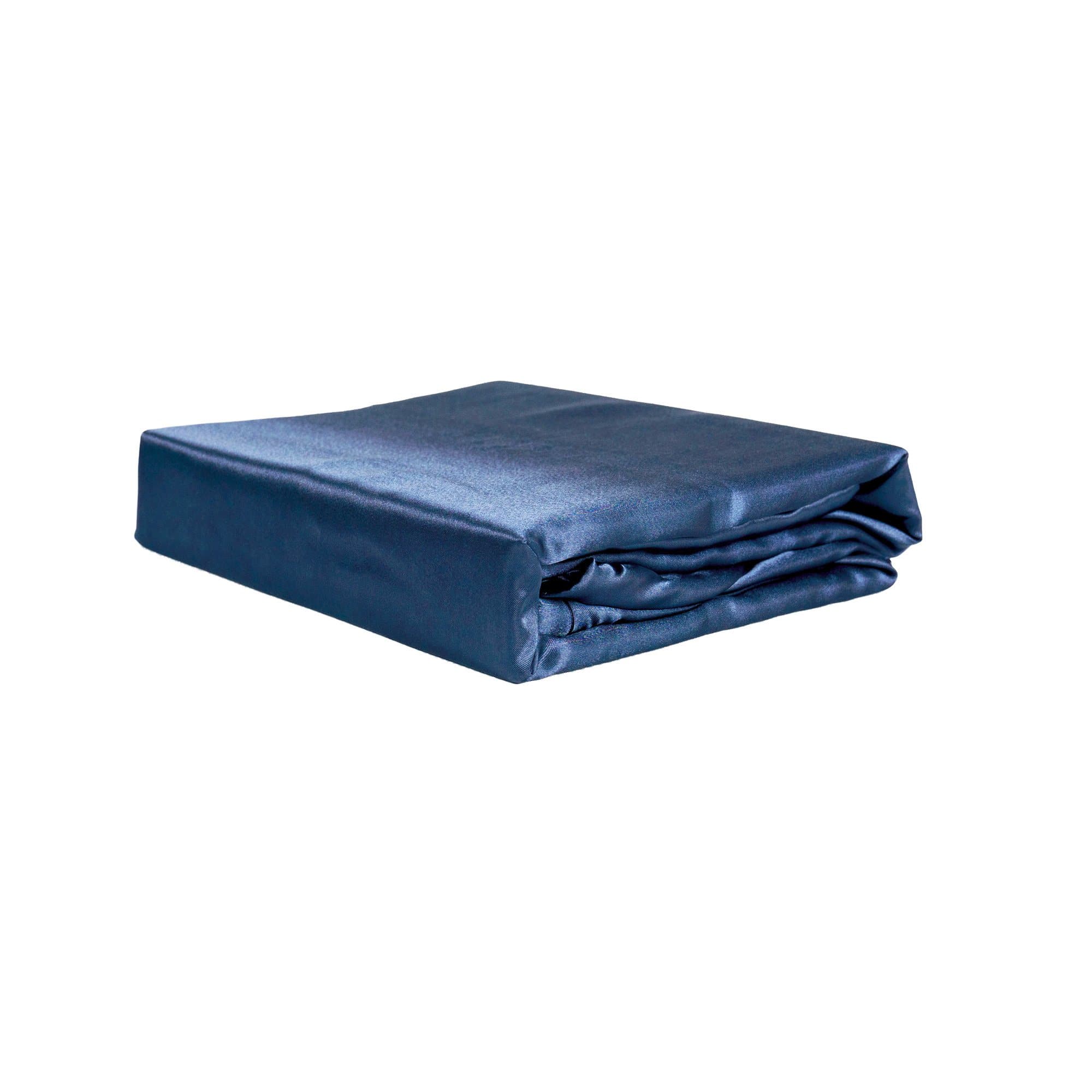 Luxurious Navy Blue Satin King Size Quilt Cover by Ivory & Deene