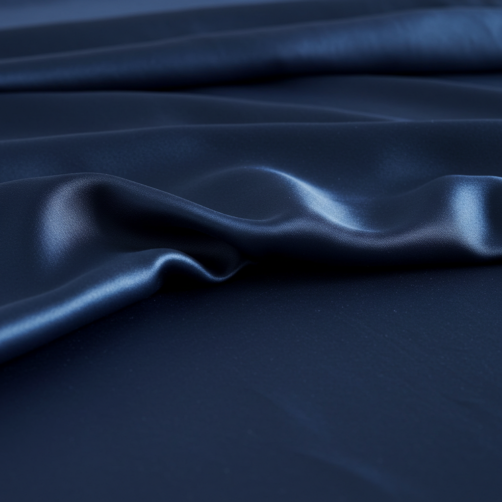 Luxury Navy Blue Satin Sheet Set - Comfortable & Wrinkle Resistant